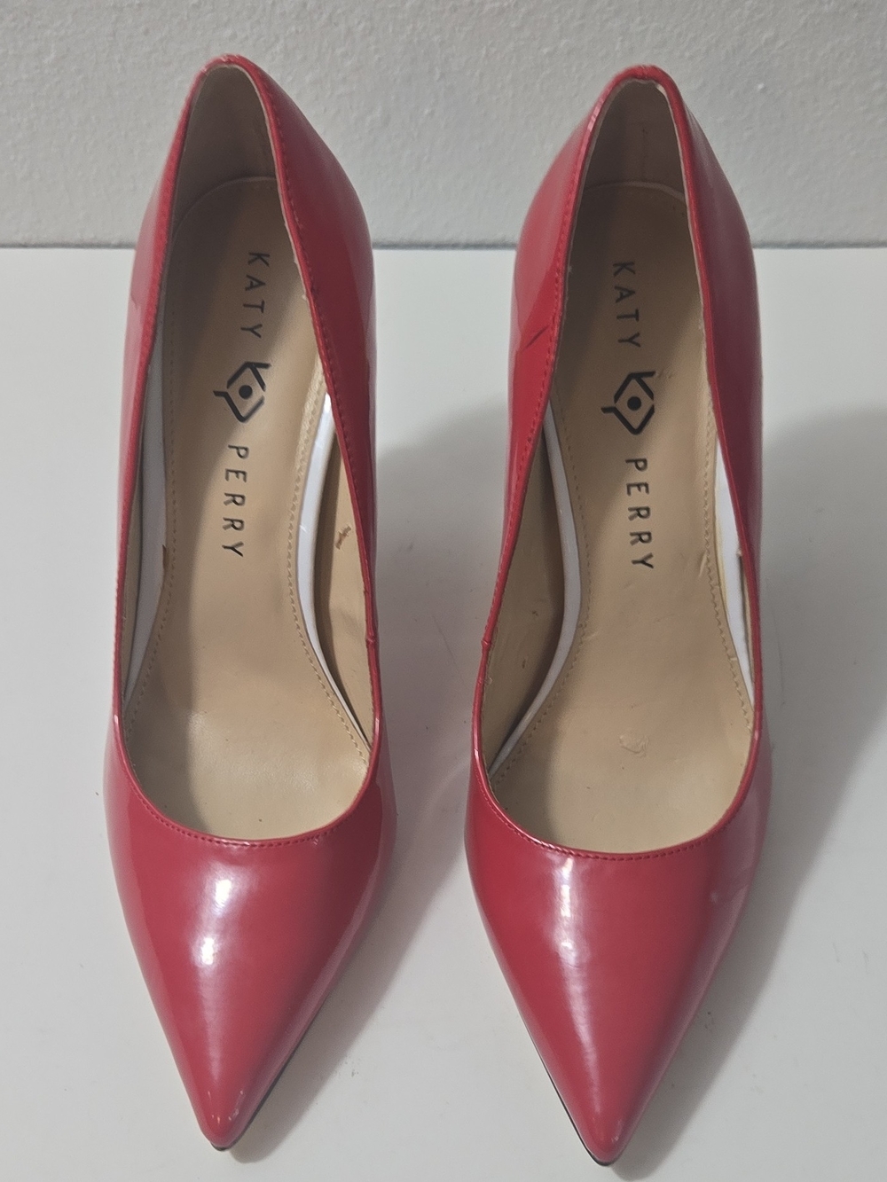 Katy Perry Collections Red Pointed-Toe Patent Pumps
